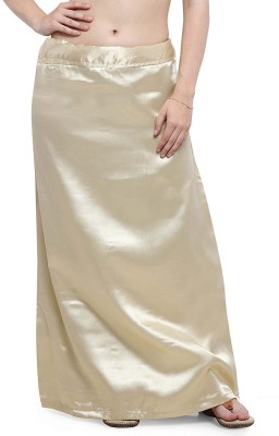 SATAK Women Satin Petticoat/Inskirt Saree Petticoat Solid Plain Beige Petticoat Pure Satin Petticoat(Free)