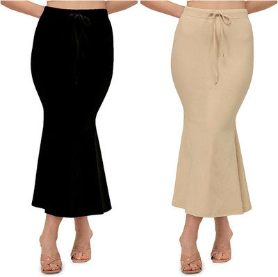 SHAYONAM FISH BLACK+CHIKU 5XL MORDEN Lycra Blend Petticoat(5XL)