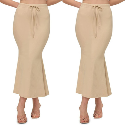 HOC 1001-BEIGE-COMBO-PTCT-BEIGE-BEIGE-S Lycra Blend Petticoat(S)