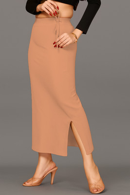 The Stanch Shapeware Peach MT0042 Lycra Blend Petticoat(XS)