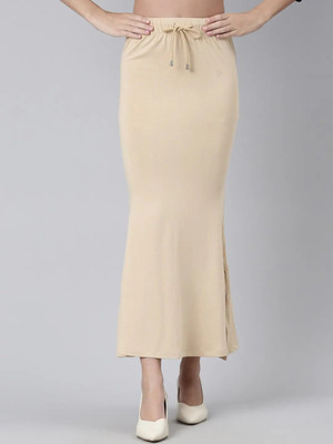 DRESQUE STORE Stylish Flare Saree Shapewear Beige (XL) Lycra Blend Petticoat(XL)
