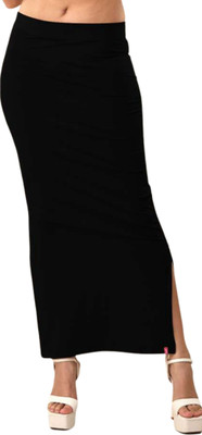 Growthgift Black Shaper wear Petticoat For Women Cotton Blend Petticoat(M)