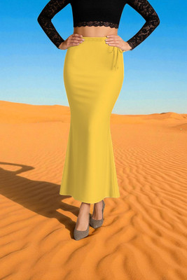 DSV ENTERPRISES Shapeware Yellow M0080 Lycra Blend Petticoat(XS)