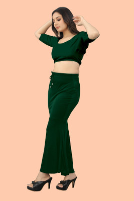 SANDIAM SALES PAR._Fish_Dark Green_S_Saree Shapewear shapewear petticoat For Women Lycra Blend Petticoat(S)