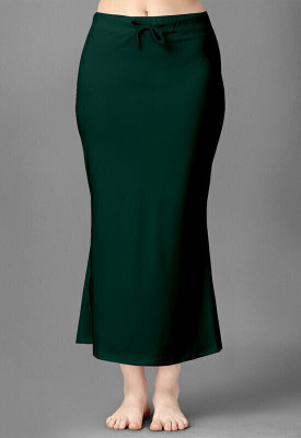 Trendmalls New.P01-DarkGreen Lycra Blend Petticoat(XXL)