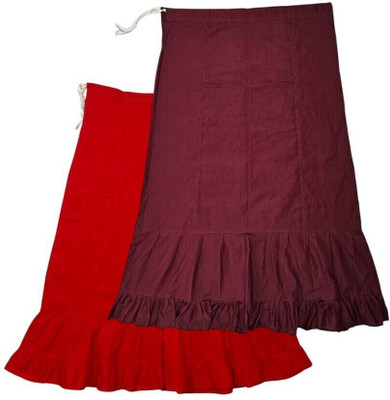 Belizs Red & Deep Maroon Combo Pure Cotton Petticoat(XXL)