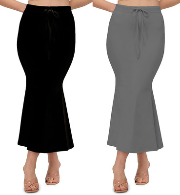ALYNE BLACK-COMBO-FISHCUT-GREY-BLACK Lycra Blend Petticoat(M)