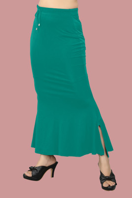 Ozberk Creation K.MT._Fish_turquoise green_S_Saree Shapewear shapewear petticoat For women Lycra Blend Petticoat(S)