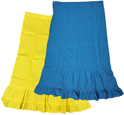 Belizs Lime & Sky Blue Combo Pure Cotton Petticoat(XL)
