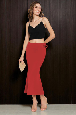 DSV ENTERPRISES Shapeware Red M0133 Lycra Blend Petticoat(XL)