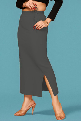 The Stanch Shapeware Dark Grey MT0071 Lycra Blend Petticoat(XXL)