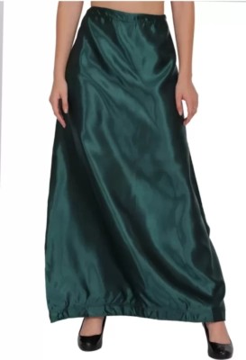 Xlm fashion Dark green satin blend petticoat Satin Blend Petticoat(XXL)