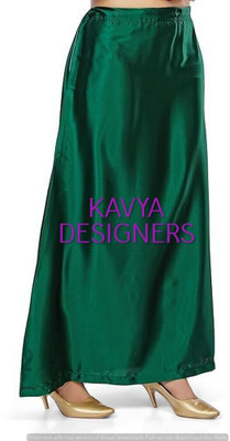 Aarvi styles BOTTLE GREEN1 COLOUR PETTICOAT128 Pure Satin Petticoat(Free)