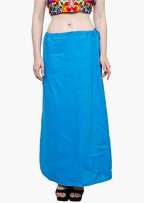 RAKESH READYMADE GARMENTS PT-SKY-BLUE01 Cotton Blend Petticoat(Free)