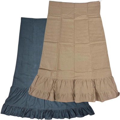Belizzi Paridhan Black & Dark Beige Combo Pure Cotton Petticoat(XXL)