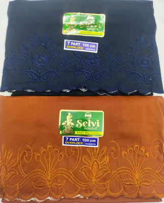SNR Computer Embroidery Inskirt/Petticoat 7 Part Pure Cotton Petticoat(XL)