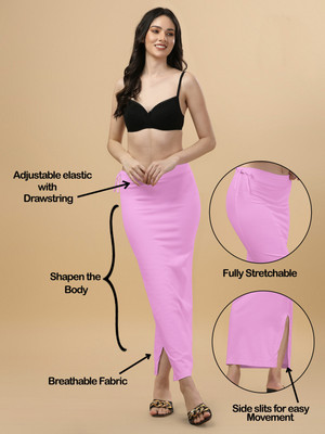 CuisineX Shapewear For Women solid color Lycra Blend Petticoat(M)