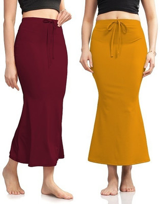 zenvos maroon yellow-s Lycra Blend Petticoat(L)