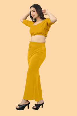 Ozberk Creation B.L.U__Fish_Mustard_L_Saree Shapewear shapewear petticoat For women Lycra Blend Petticoat(L)