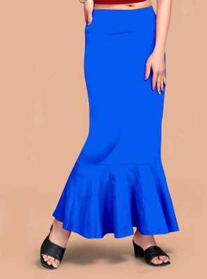 DRESQUE STORE DS_PC_PLEATS_3506_BLUE(L) Lycra Blend Petticoat(L)