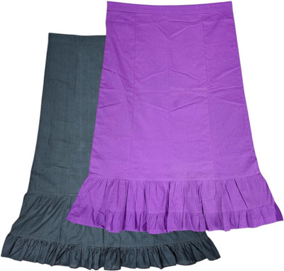 house of common Black & Deep Lavender Combo Pure Cotton Petticoat(XXL)