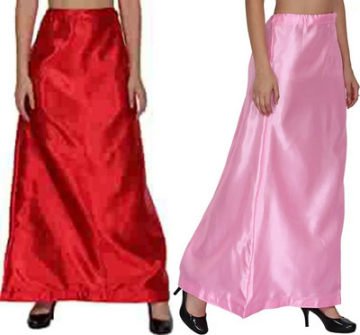KAVYA DESIGNERS COMBO SATIN PETTICOAT ST83 Pure Satin Petticoat(Free)