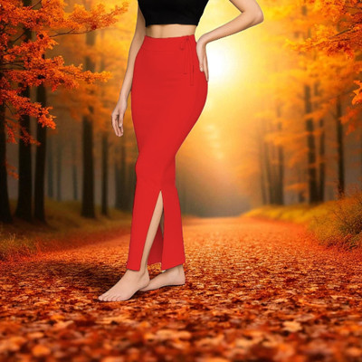 The Stanch Shapeware Red MT1003 Lycra Blend Petticoat(M)