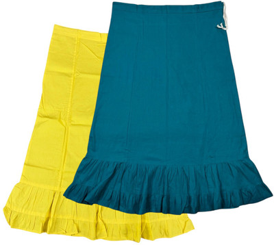 Belizzi Paridhan Lime & Dark Aqua Combo Pure Cotton Petticoat(XXL)