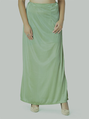 YMS MINTGREENLYCRASTRAIGHTFIT Lycra Blend Petticoat(L)