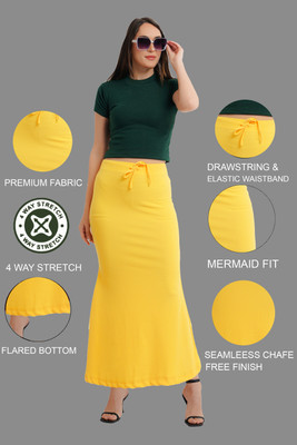 FABVIO PLUS PETI-YLW Lycra Blend Petticoat(M)