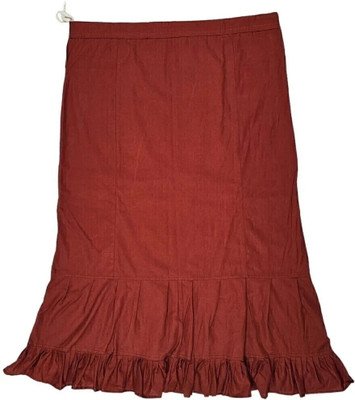 house of common Burgundy Pure Cotton Petticoat(XL)