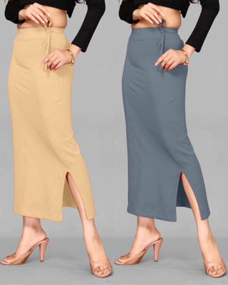 DRESQUE STORE Slim Saree shapewear Combo Beige & Grey (S) Lycra Blend Petticoat(S)