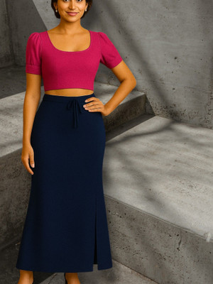 DSV ENTERPRISES Shapeware Navy M0030 Lycra Blend Petticoat(XXL)