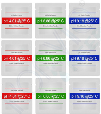 konvio neer pH Meter Calibration Buffer Powder - 4.01, 6.86, 9.18 pH pH Testers