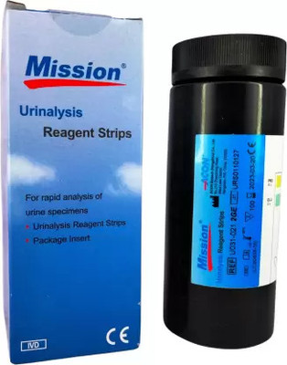 Mission 2P Urine Strips (Protein +Glucose Test) Ph Test Strip(0 - 100)