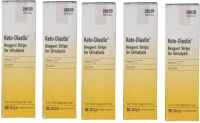 Keto Diastix (pack of 5) urinalysis 250 Ph Test Strip(0 - 100)