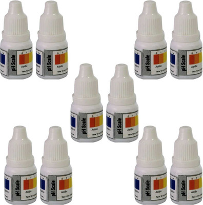 GoodsBazaar ph Scale Testing Kit Alkaline Level Testing Liquid Bottles by Bio(Set of 10) Ph Test Strip(1 - 14)