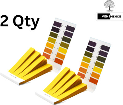 Vehemence pH 1-14 Test Indicator Litmus pH Paper, Litmus Paper for Water 80 Strips(2 pcs) Ph Test Strip(1 - 14)