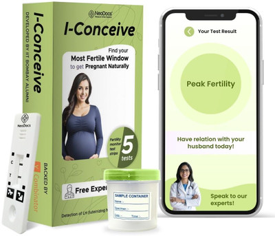 Neodocs I-Conceive Ovulation test kit for women | 5 ovulation tests + 1 pregnancy test | Ph Test Strip(6 - 9)
