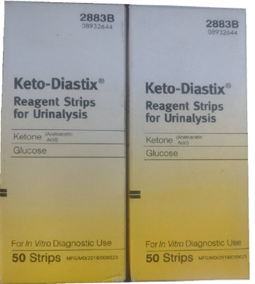 Keto -Diastix Reagent Strips for Urinalysis, (50-Pack of 2) 100 Ph Test Strip(0 - 100)