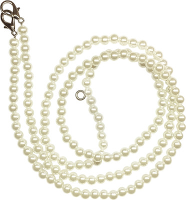 draky jewels Trendy White Pearl Beaded Phone Charm Strap Phone Charm(White)