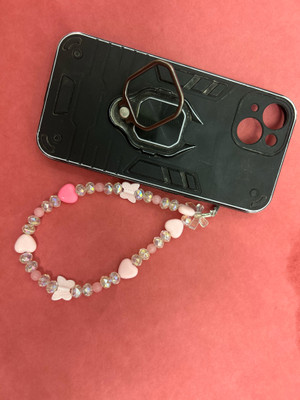 handmadehub Stylish & Trendy Phone Charm - Handcrafted Beaded Phone Strap/phone keychain Phone Charm(Pink)