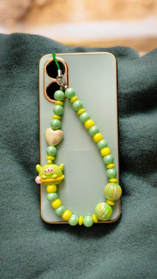 Artistry craft High quality Imported Beads Phone Charm /String Phone Charm(Green, Yellow)
