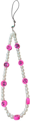handmadehub Fimo Beaded phone chain/ phone charm/cell phone charm / Phone Charm(Pink)