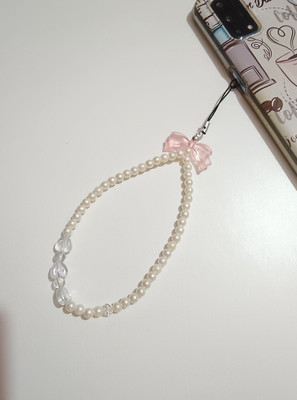 joy of jewels pearl phone charms for mobile Phone Charm(White)