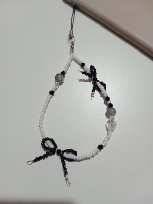 joy of jewels High quality pearl phone charms for mobile Phone Charm(Black)