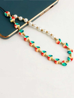 handmadehub Kawai Cute Heart Shape Pearl Phone Charm/Cell Phone Charm /Beaded Charm Phone Charm(Multicolor)