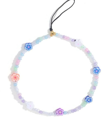 handmadehub multicolor pearl phone charm/cell phone charm /beaded Phone Charm(Multicolor)