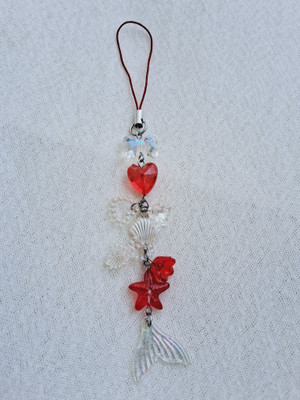 Lily Super Store - Fishtail mobile Bag Charm/ Keychain/ Phone Charm(Red)