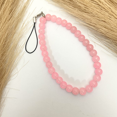 Oralia Cute Pink Glass Beads Phone Charm Strap | Key chain | Bag Charm Phone Charm(Pink)